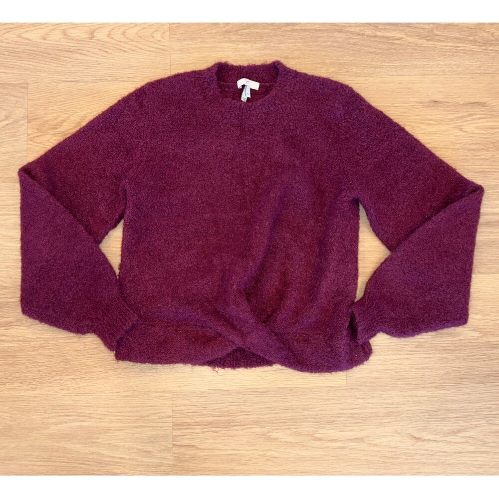 Joie Red metallic sweater with twist Stavan Caviar size xs